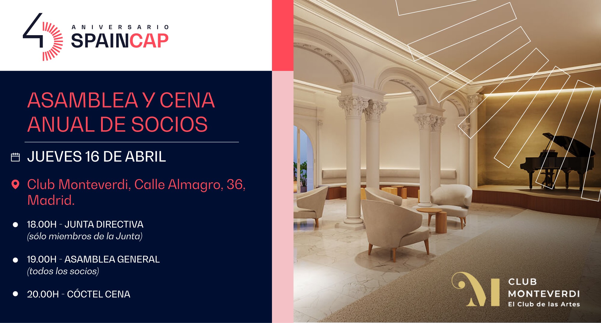 Asamblea y Cena de Socios 40 Aniversario